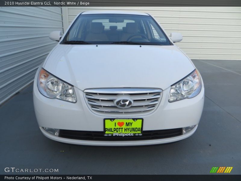 Nordic White / Beige 2010 Hyundai Elantra GLS