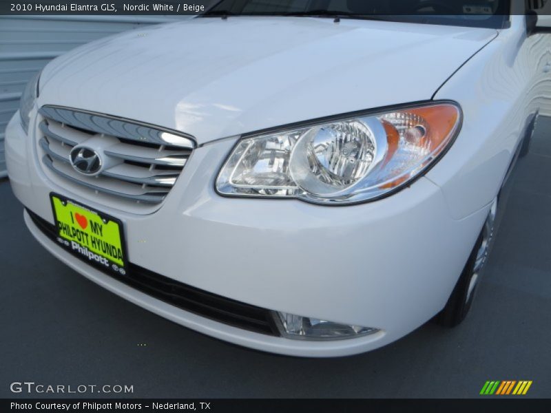 Nordic White / Beige 2010 Hyundai Elantra GLS
