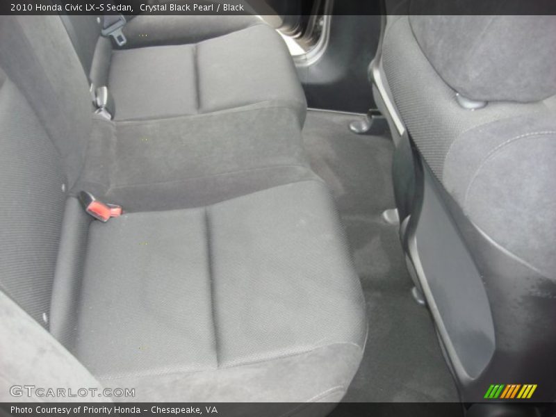 Crystal Black Pearl / Black 2010 Honda Civic LX-S Sedan
