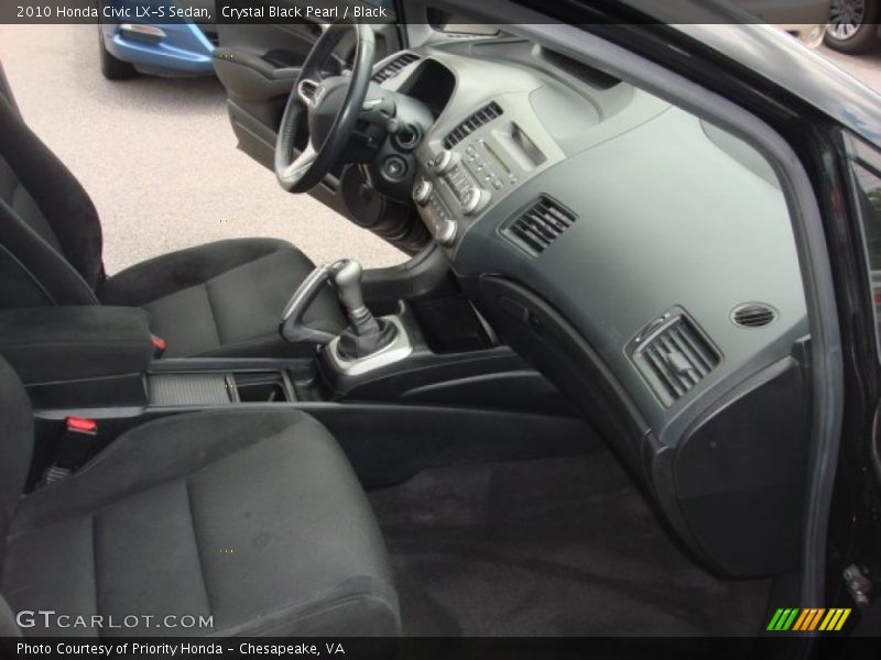 Crystal Black Pearl / Black 2010 Honda Civic LX-S Sedan