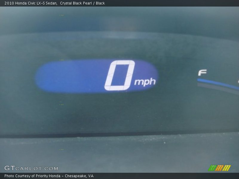 Crystal Black Pearl / Black 2010 Honda Civic LX-S Sedan