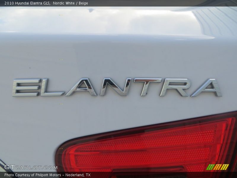 Nordic White / Beige 2010 Hyundai Elantra GLS