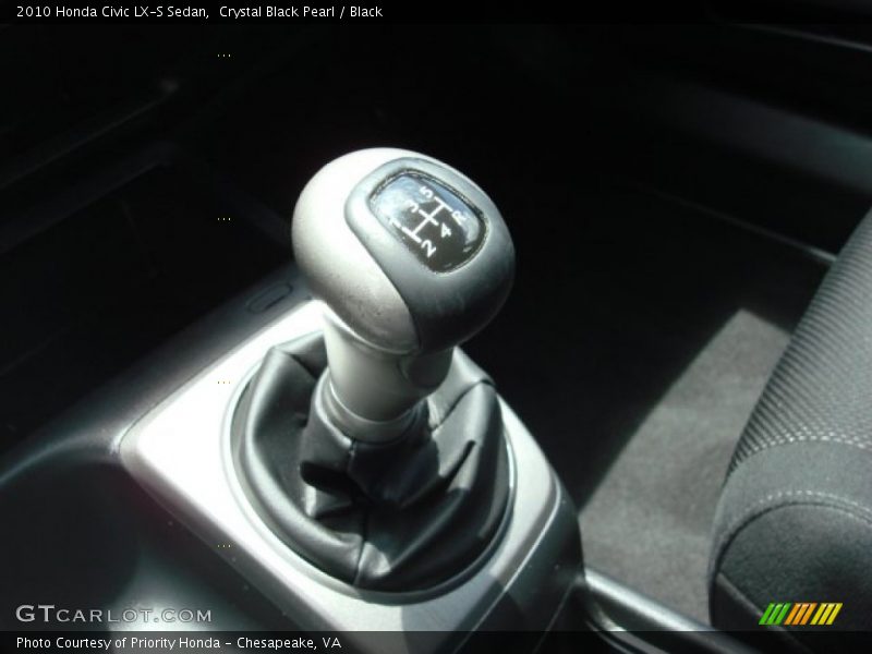 Crystal Black Pearl / Black 2010 Honda Civic LX-S Sedan