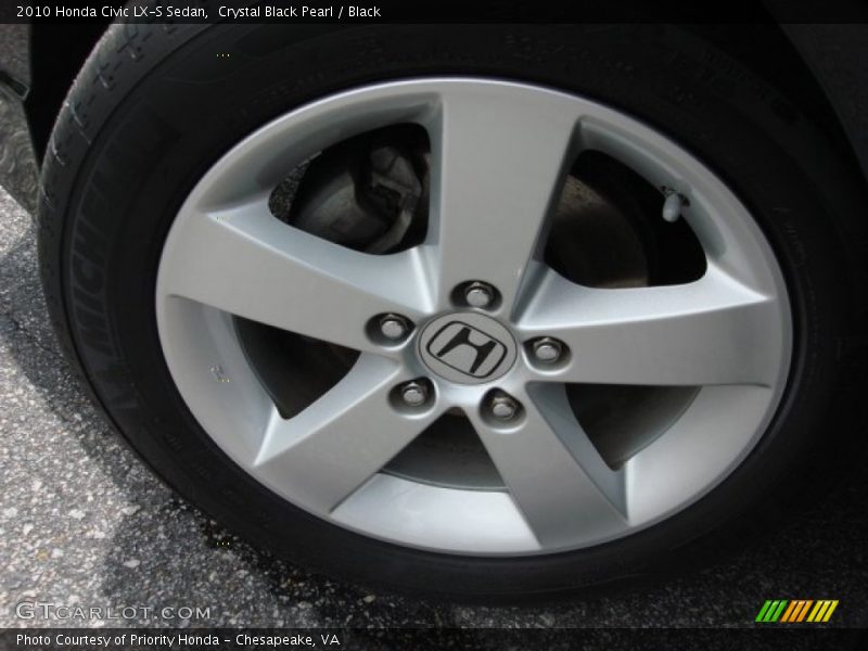 Crystal Black Pearl / Black 2010 Honda Civic LX-S Sedan