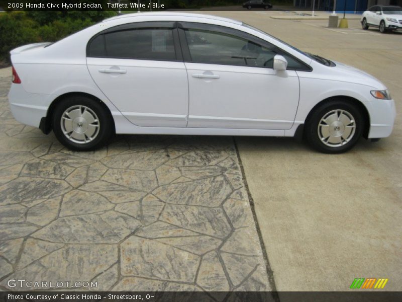 Taffeta White / Blue 2009 Honda Civic Hybrid Sedan
