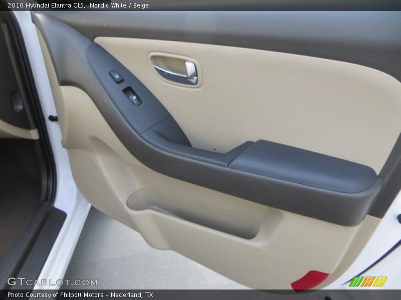 Nordic White / Beige 2010 Hyundai Elantra GLS