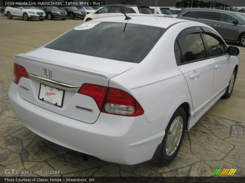 Taffeta White / Blue 2009 Honda Civic Hybrid Sedan