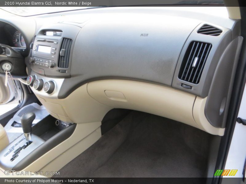 Nordic White / Beige 2010 Hyundai Elantra GLS