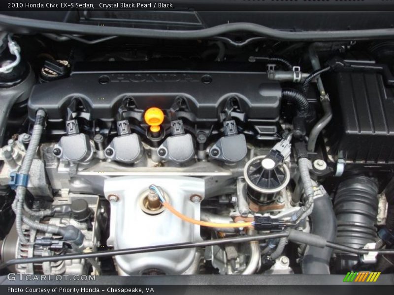 Crystal Black Pearl / Black 2010 Honda Civic LX-S Sedan