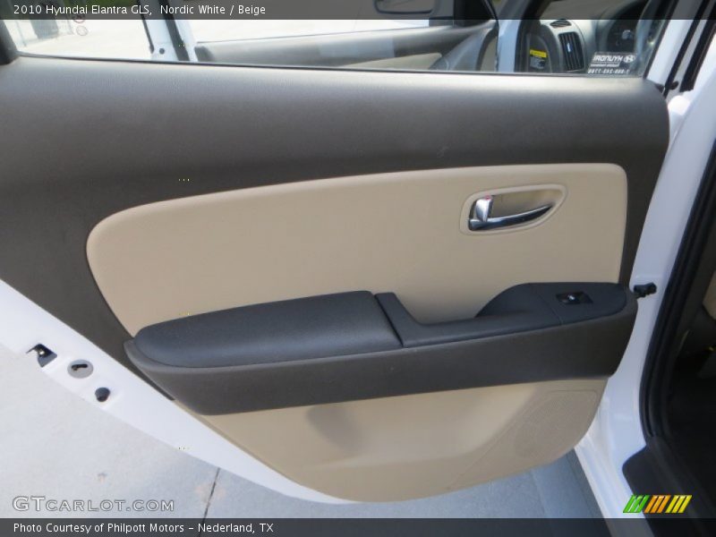 Nordic White / Beige 2010 Hyundai Elantra GLS