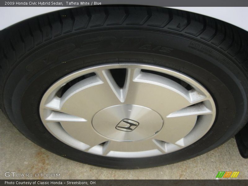 Taffeta White / Blue 2009 Honda Civic Hybrid Sedan