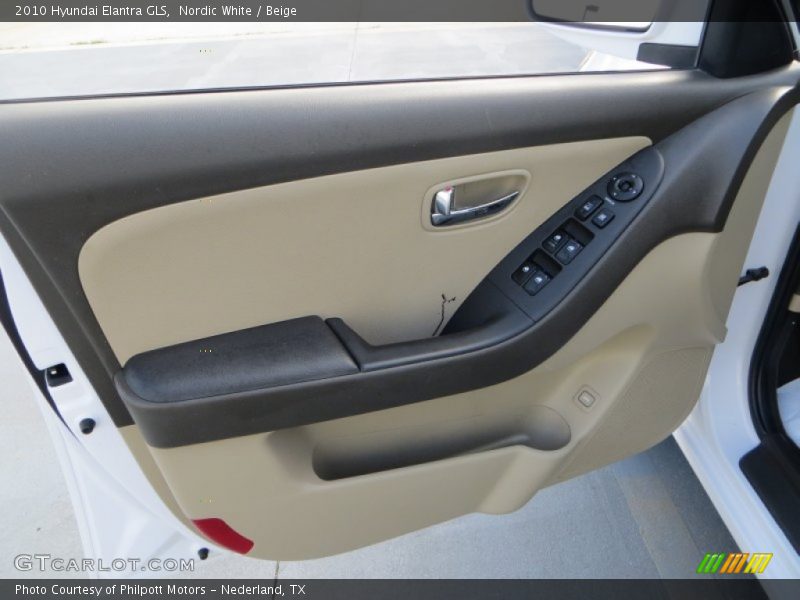 Nordic White / Beige 2010 Hyundai Elantra GLS