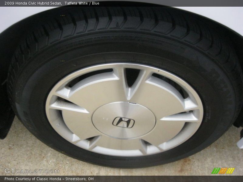 Taffeta White / Blue 2009 Honda Civic Hybrid Sedan