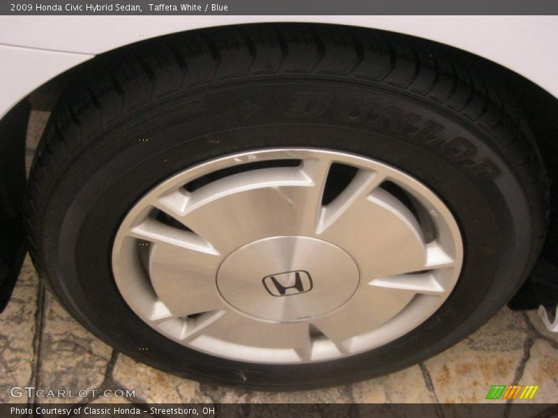 Taffeta White / Blue 2009 Honda Civic Hybrid Sedan