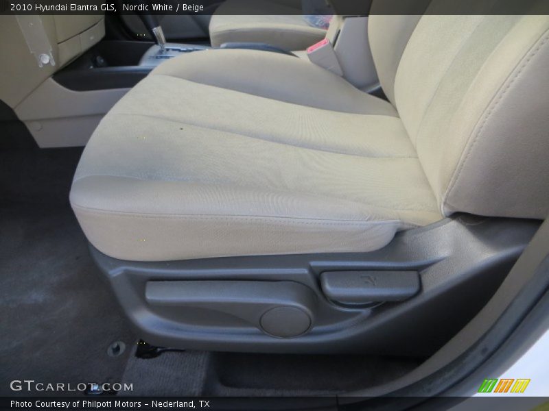 Nordic White / Beige 2010 Hyundai Elantra GLS