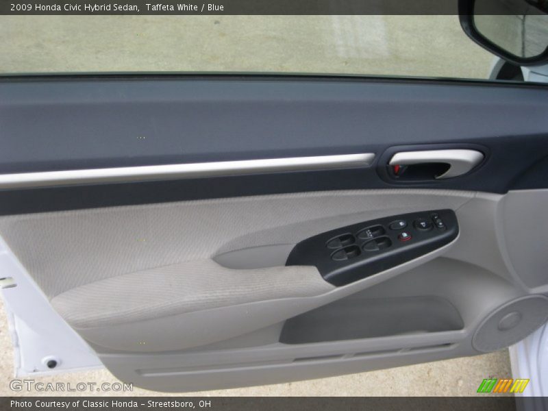 Taffeta White / Blue 2009 Honda Civic Hybrid Sedan