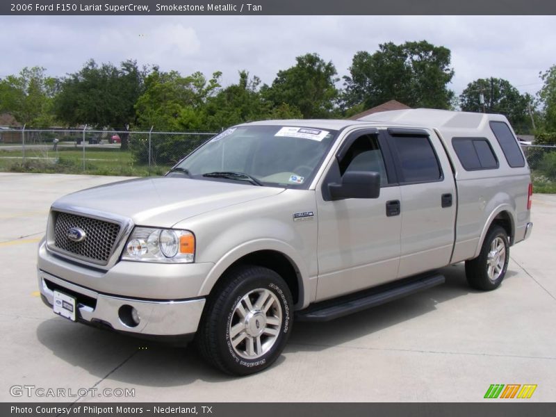 Smokestone Metallic / Tan 2006 Ford F150 Lariat SuperCrew