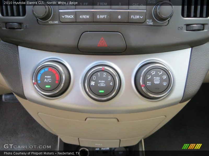 Nordic White / Beige 2010 Hyundai Elantra GLS