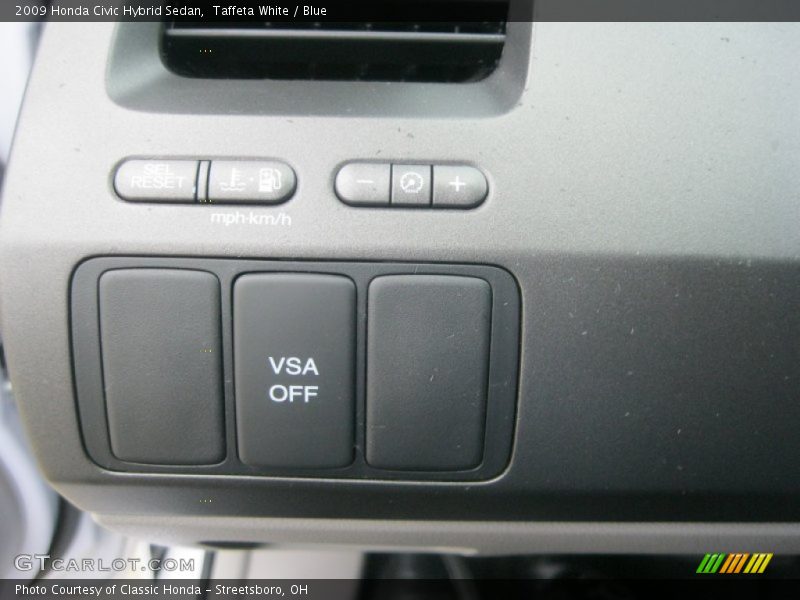 Taffeta White / Blue 2009 Honda Civic Hybrid Sedan