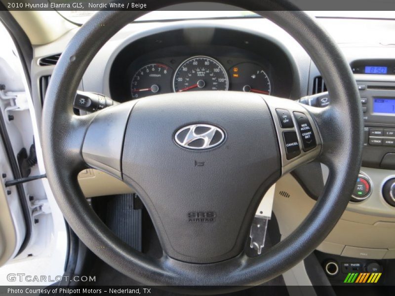 Nordic White / Beige 2010 Hyundai Elantra GLS