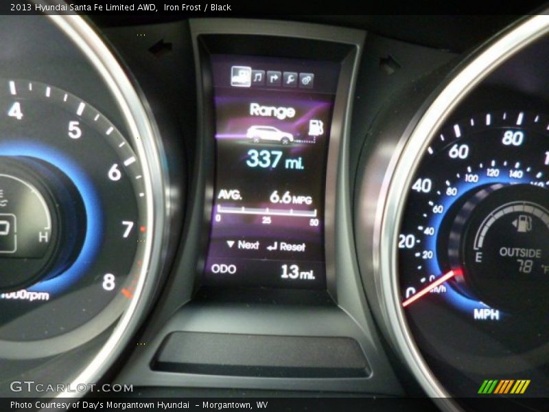 Iron Frost / Black 2013 Hyundai Santa Fe Limited AWD