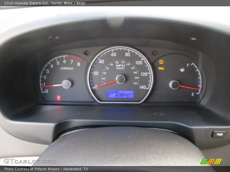 Nordic White / Beige 2010 Hyundai Elantra GLS