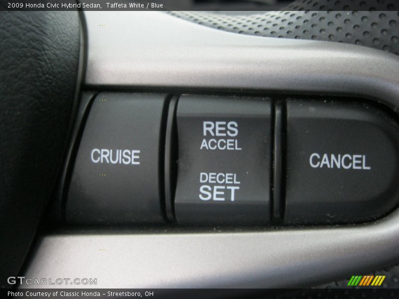 Taffeta White / Blue 2009 Honda Civic Hybrid Sedan