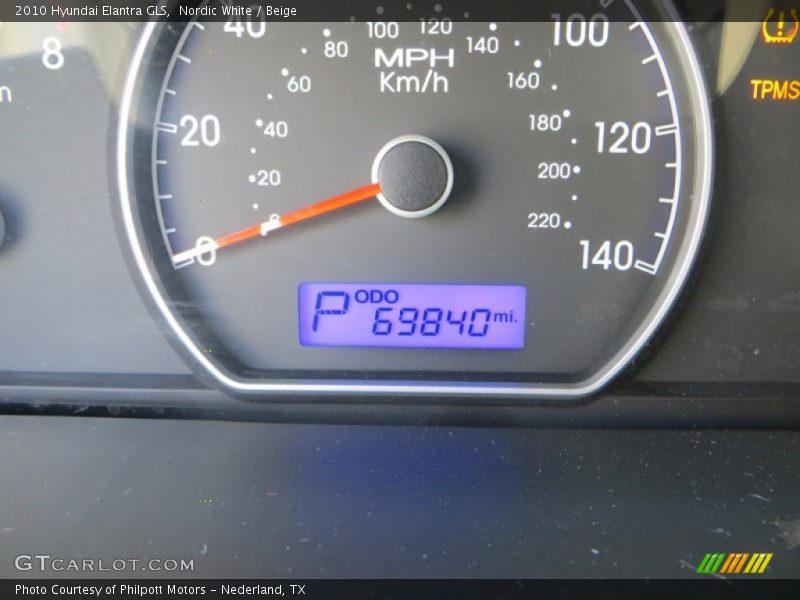 Nordic White / Beige 2010 Hyundai Elantra GLS