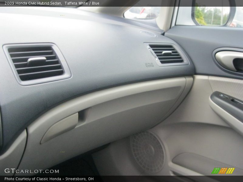 Taffeta White / Blue 2009 Honda Civic Hybrid Sedan