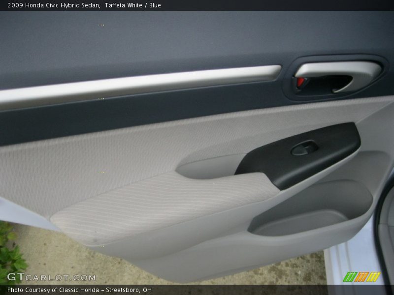 Taffeta White / Blue 2009 Honda Civic Hybrid Sedan