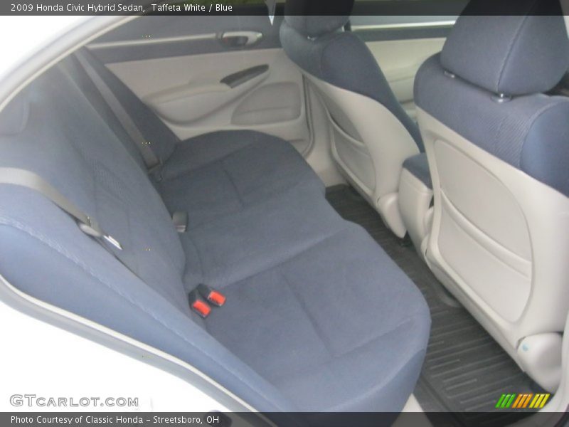 Taffeta White / Blue 2009 Honda Civic Hybrid Sedan