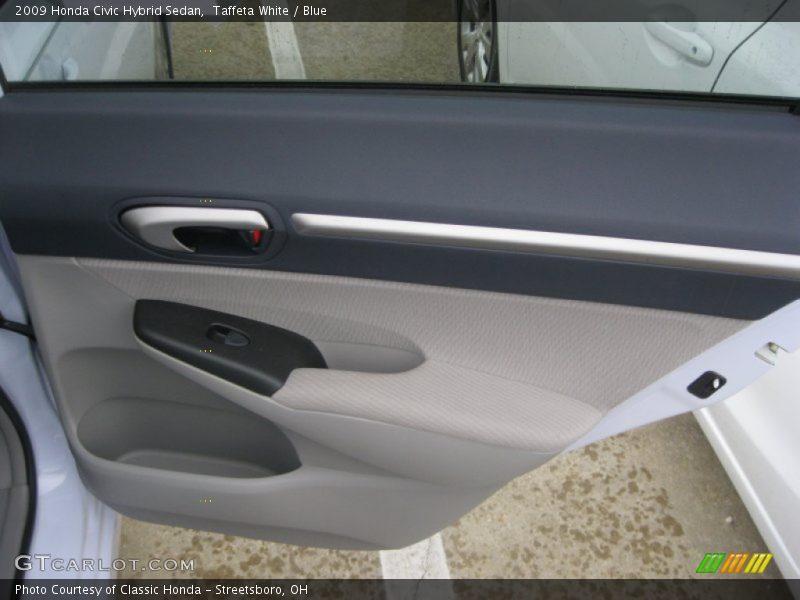 Taffeta White / Blue 2009 Honda Civic Hybrid Sedan
