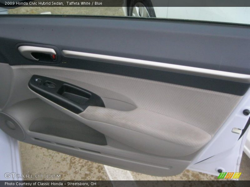 Taffeta White / Blue 2009 Honda Civic Hybrid Sedan