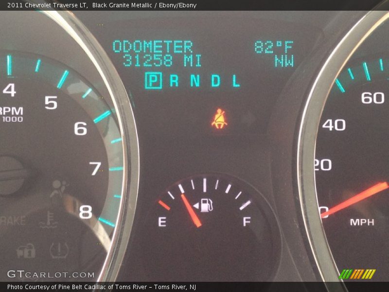 Black Granite Metallic / Ebony/Ebony 2011 Chevrolet Traverse LT