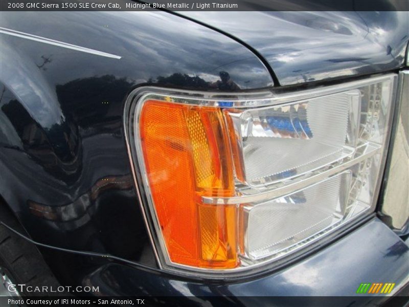 Midnight Blue Metallic / Light Titanium 2008 GMC Sierra 1500 SLE Crew Cab