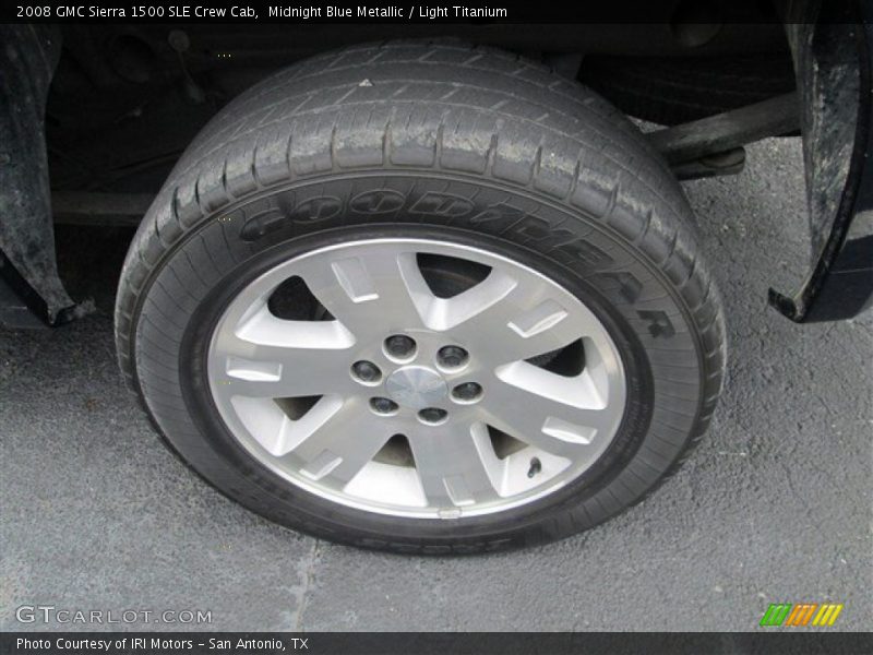 Midnight Blue Metallic / Light Titanium 2008 GMC Sierra 1500 SLE Crew Cab