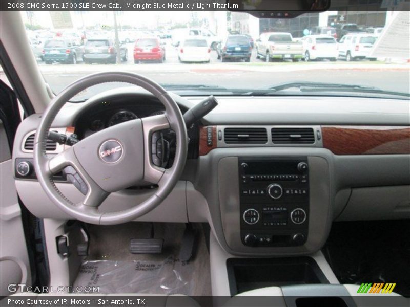Midnight Blue Metallic / Light Titanium 2008 GMC Sierra 1500 SLE Crew Cab