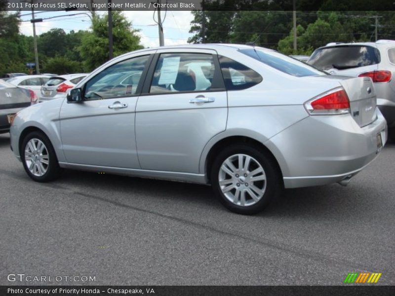 Ingot Silver Metallic / Charcoal Black 2011 Ford Focus SEL Sedan