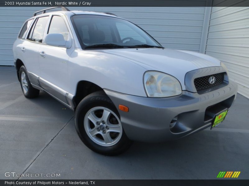 Nordic White / Gray 2003 Hyundai Santa Fe I4