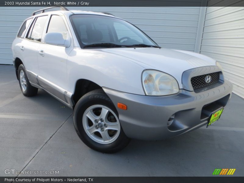 Nordic White / Gray 2003 Hyundai Santa Fe I4