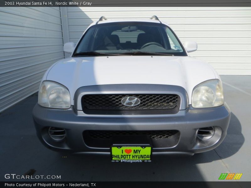Nordic White / Gray 2003 Hyundai Santa Fe I4