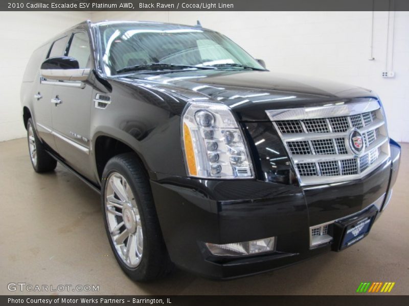 Black Raven / Cocoa/Light Linen 2010 Cadillac Escalade ESV Platinum AWD