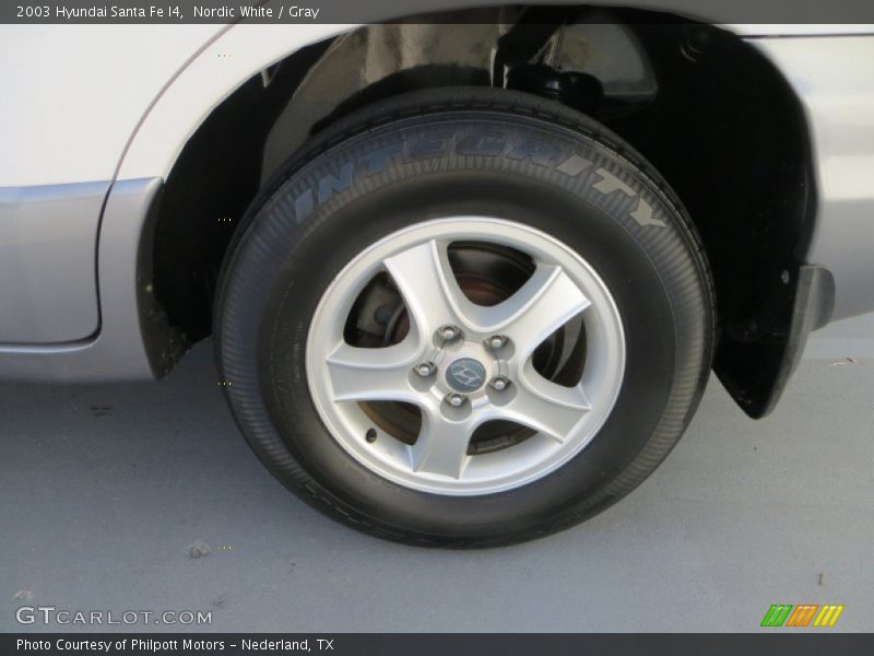 Nordic White / Gray 2003 Hyundai Santa Fe I4