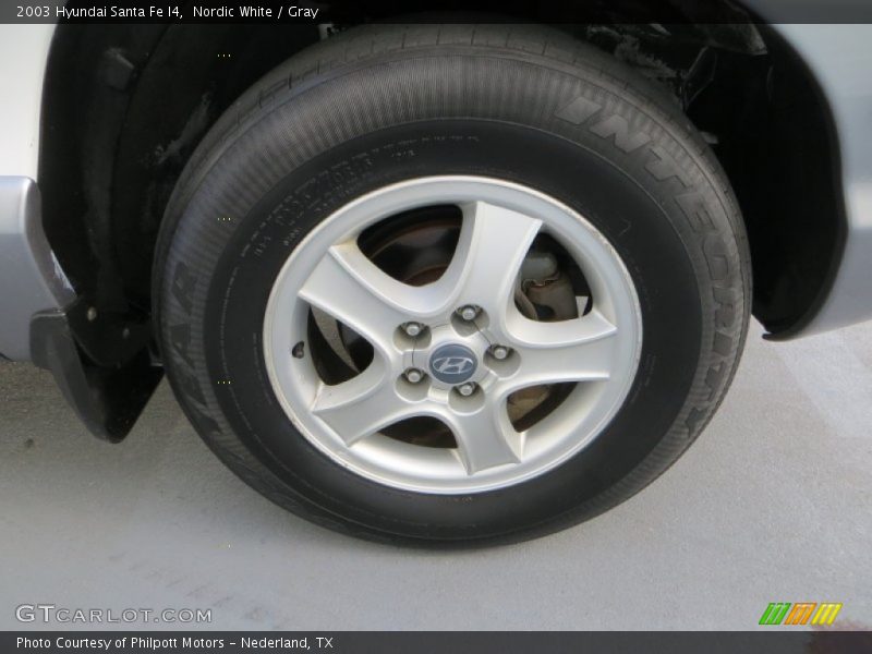 Nordic White / Gray 2003 Hyundai Santa Fe I4