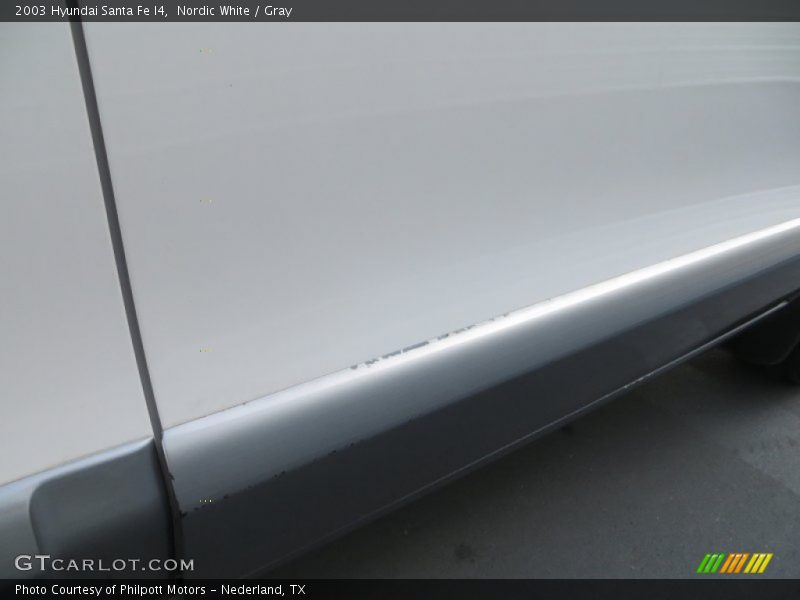 Nordic White / Gray 2003 Hyundai Santa Fe I4