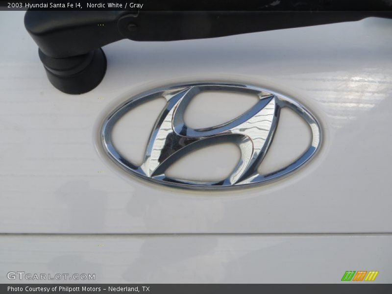 Nordic White / Gray 2003 Hyundai Santa Fe I4