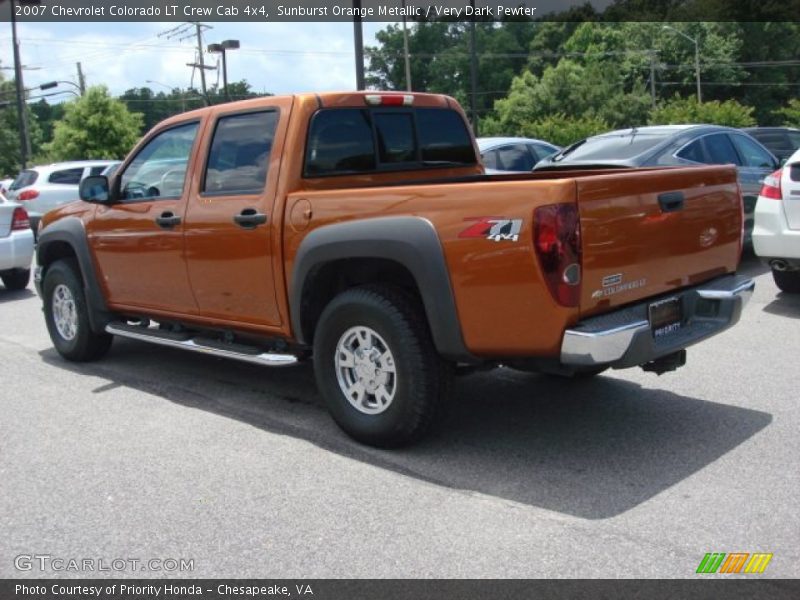 Sunburst Orange Metallic / Very Dark Pewter 2007 Chevrolet Colorado LT Crew Cab 4x4
