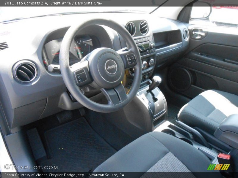 Bright White / Dark Slate Gray 2011 Jeep Compass 2.4