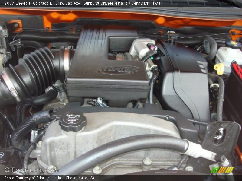 Sunburst Orange Metallic / Very Dark Pewter 2007 Chevrolet Colorado LT Crew Cab 4x4