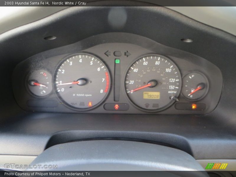 Nordic White / Gray 2003 Hyundai Santa Fe I4